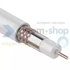Кабель Rexant RG-6U+CU, (64%), 75 Ом, 305м., белый 01-2231