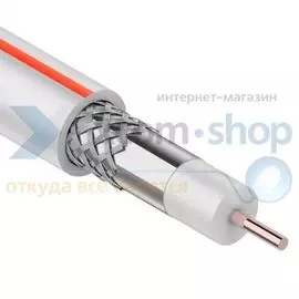 Кабель Rexant SAT 50 M, CCS/Al/Al, (75%), 75 Ом, 100м., белый CABLETECH 01-2401-2