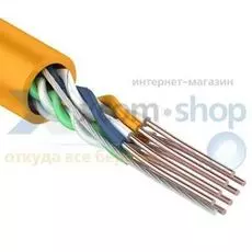 Кабель витая пара U/UTP 5e кат. 4 пары Rexant 01-0049 24AWG(0.50 мм), медь, одножильный (solid), внутренний, LSZH, нг(A)-HF, оранжевый, уп/305м