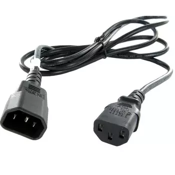 Кабель Telecom TP020-C13/C14-1.8-BK монитор - компьютер (UPS/устройство) 220V 1.8м