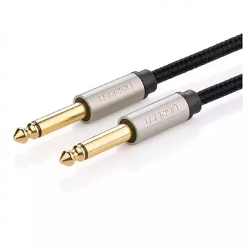 Кабель UGREEN AV128 10636_ 6.5mm Male to Male Stereo Auxiliary Aux Audio Cable. Длина: 1м. Цвет: серый