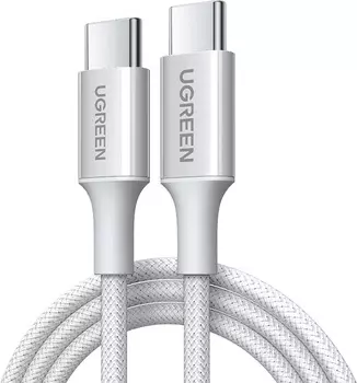 Кабель UGREEN L501 35465_ 60W USB-C to USB-C, 3A Max 1m, titanium color