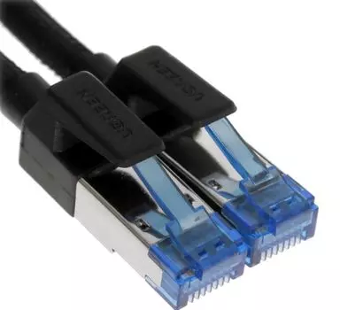 Кабель UGREEN NW153 80429_ Cat8 CLASSF/FTP Round Ethernet Cable With Braid. длина: 1м. цвет: черный