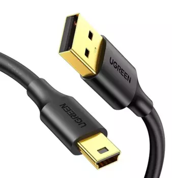 Кабель UGREEN US132 10354_ USB 2.0 A Male to Mini 5 Pin Male, 0,5 м, черный