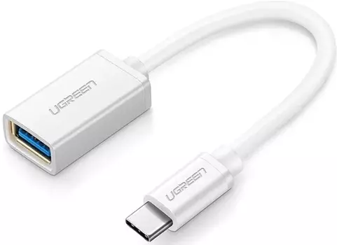 Кабель UGREEN US154 30702_ USB-C Male / USB-A 3.0 Female, белый
