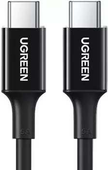 Кабель UGREEN US300 80371_ Type-C Male/Type-C Male 2.0, ABS Shell 5A Current, 1м, black