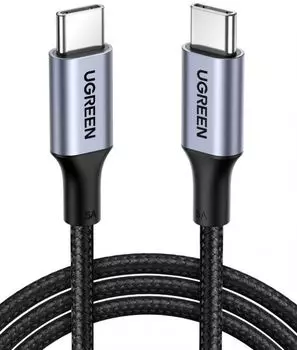 Кабель UGREEN US316 20478_ USB-C, Aluminum Case with Braided, 0,5м, black