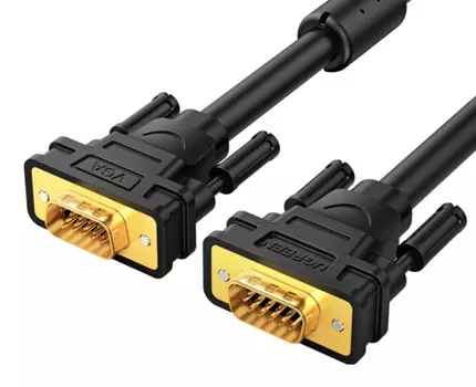 Кабель UGREEN VG101 11633_ VGA Male to Male, 10 м, черный
