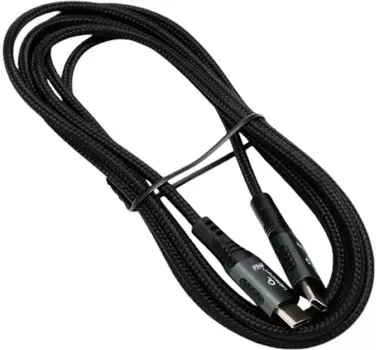 Кабель USB 2.0 Cablexpert ССP-USB2.0-240W-2M Type-C/Type-C, 5А, 240Вт, PD3.1/QC4.0, медь, оплетка, 2м, черный