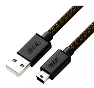 Кабель USB 2.0 Greenconnect GCR-50798 PROF 3.0m, AM/mini 5P, черно-прозрачный, 28/24 AWG, экран, арм