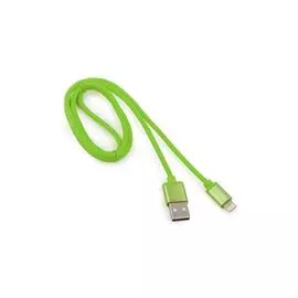 Кабель USB Cablexpert CC-S-APUSB01Gn-1M для Apple, AM/Lightning, серия Silver, длина 1м, зеленый, блистер