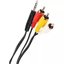 Кабель VCOM CV213-1.5M соединительный 3.5 Jack (M)/3*RCA (M)