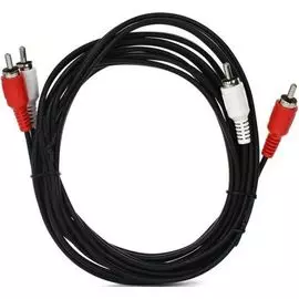 Кабель VCOM VAV7158-5M соединительный 2xRCA (M)=>2xRCA (M), черный 5м