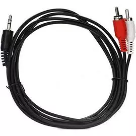 Кабель VCOM VAV7183-1.5M соединительный 3.5 Jack (M)=>2xRCA (M), стерео, 1.5м