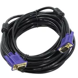 Кабель VGA Exegate EX-CC-PVGA-15M15M-15.0 EX169517RUS 15M/15M, 15м, 2 фильтра, позолоченные контакты, экран