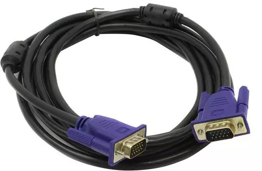 Кабель VGA Exegate EX-CC-PVGA-15M15M-3.0 EX138949RUS 15M/15M, 3м, 2 фильтра, позолоченные контакты, экран