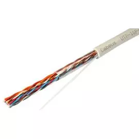 Кабель витая пара U/UTP 5 кат. 10 пар Cabeus UTP-10P-Cat.5-IN-LSZH 24AWG(0.50 мм), медь, одножильный (solid), внутренний, LSZH, нг(A)-HF, серый, цена