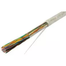 Кабель витая пара U/UTP 3 кат. 25 пар Cabeus UTP-25P-Cat.3-IN 24AWG(0.47 мм), медь, одножильный (solid), внутренний, PVC, нг(A)-LS, серый, цена за мет