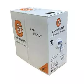 Кабель витая пара F/UTP 5e кат. 4 пары Lanmaster LAN-5EFTP-PT-LSZH-BL 100Mhz, LSZH, синий, 305 м