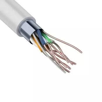 Кабель витая пара F/UTP 5e кат. 4 пары Rexant 01-0169 ZH нг(А)-HF, 24AWG, INDOOR, SOLID, серый, 305 м,
