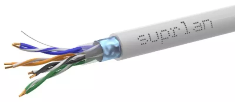 Кабель витая пара F/UTP 5e кат. 4 пары SUPRLAN 01-1033-1 24AWG PVC внутренний 305м серый
