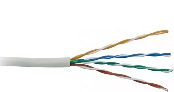 Кабель витая пара F/UTP 6 кат. 4 пары Lanmaster LAN-6EFTP-LSZH-GY LSZH, серый, 305м в кат.