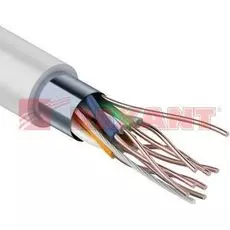 Кабель витая пара F/UTP 5e кат. 4 пары Rexant 01-0143 24AWG(0.50 мм), медь, одножильный (solid), внутренний, PVC, серый, уп/305м