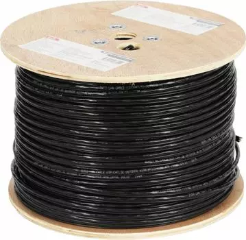 Кабель витая пара FTP 5e кат. 4 пары Buro BU-COP-050-OUTDOOR solid 0.50мм Cu 305м черный outdoor стальной трос 1886682