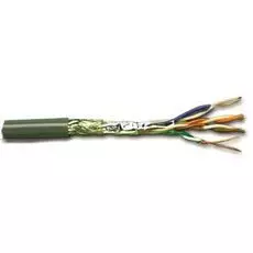 Кабель витая пара F/UTP 5e кат. 4 пары AESP BC5E-4SH-LSHF 24AWG(0.51 мм), медь, одножильный (solid), внутренний, LSHF, нг(A)-HF, красно-розовый, уп/30
