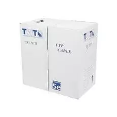 Кабель витая пара F/UTP 5e кат. 4 пары TWT TWT-5EFTP-LSZH 24AWG(0.51 мм), медь, одножильный (solid), внутренний, LSZH, белый, уп/305м