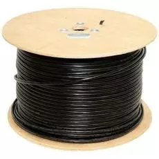 Кабель витая пара F/UTP 5e кат. 4 пары 5bites FS5525-305BPE 24AWG(0.51 мм), медь, одножильный (solid), внешний, PE, чёрный, уп/305м
