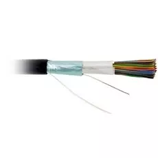 Кабель витая пара F/UTP 3 кат. 25 пар Hyperline FUTP25-C3-S24-OUT-PE-BK 24AWG(0.51 мм), медь, одножильный (solid), внешний, PE, чёрный, цена за метр