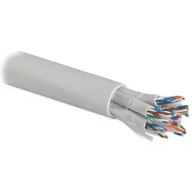 Кабель витая пара U/UTP 5 кат. 24 пары Hyperline UUTP24W-C5-S24-IN-LSZH-GY 24AWG(0.51 мм), медь, одножильный (solid), внутренний, LSZH, нг(C)-HF, серы