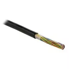 Кабель витая пара U/UTP 3 кат. 25 пар Hyperline UUTP25-C3-S24-OUT-PE-BK 24AWG(0.51 мм), медь, одножильный (solid), внешний, PE, чёрный, цена за метр