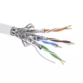 Кабель витая пара S/FTP 6 кат. 4 пары DKC RN6SFA01WH 23AWG(0.57 мм), медь, одножильный (solid), внутренний, LSZH, нг(A)-HF, белый, уп/305м ''RAM telec