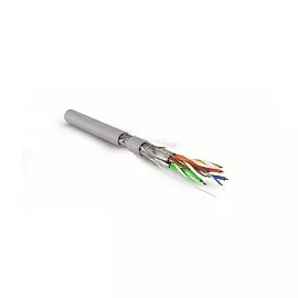 Кабель витая пара S/FTP 7A кат. 4 пары Hyperline SFTP4-C7A-S23-IN-LSZH-GY-500 23AWG(0.57 мм), медь, одножильный (solid), внутренний, LSZH, нг(A)-HF, с
