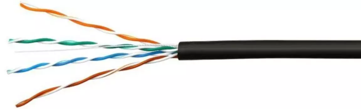 Кабель SkyNet CSS-UTP-4-CU-OUT-N Standart UTP outdoor 4x2x0.48, медный, FLUKE TEST, кат.5e, однож., 305м, box,черн