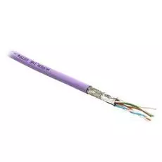 Кабель витая пара S/FTP 7 кат. 4 пары Hyperline SFTP4-C7-P26-IN-LSZH-VL-500 26AWG(7x0.16 мм), медь, многожильный (stranded), внутренний, LSZH, нг(C)-H