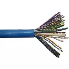 Кабель витая пара U/UTP 5 кат. 25 пар TWT TWT-5UTP25 24AWG(0.51 мм), медь, одножильный (solid), внутренний, PVC, синий, уп/305м