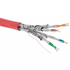 Кабель витая пара U/FTP 5e кат. 4 пары DKC RN5EUFA04RD 24AWG(0.51 мм), медь, одножильный (solid), внутренний, LSZH, нг(A)-FRHF, красный, уп/305м ''RAM