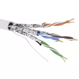 Кабель витая пара U/FTP 6 кат. 4 пары DKC RN6UFA01WH 23AWG(0.57 мм), медь, одножильный (solid), внутренний, LSZH, нг(A)-HF, белый, уп/305м ''RAM telec