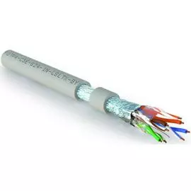 Кабель витая пара U/FTP 6a кат. 4 пары Hyperline FUTP4-C5E-S24-IN-LSLTX-GY-305 24AWG(0.51 мм), медь, одножильный (solid), внутренний, LSZH, нг(A)-LSLT