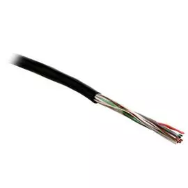 Кабель витая пара U/UTP 3 кат. 10 пар Hyperline UUTP10-C3-S24-OUT-PE-BK 24AWG(0.51 мм), медь, одножильный (solid), внешний, PE, чёрный, цена за метр