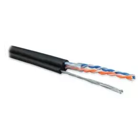 Кабель витая пара U/UTP 5 кат. 2 пары Hyperline UUTP2-C5-S24-SW-OUT-PE-BK-88