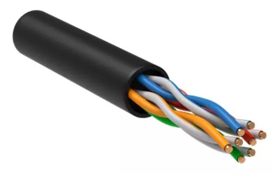 Коннектор IEK LC3-C5E04-129 ITK Витая пара U/UTP кат.5E 4x2х24AWG LSZH черный (305м)