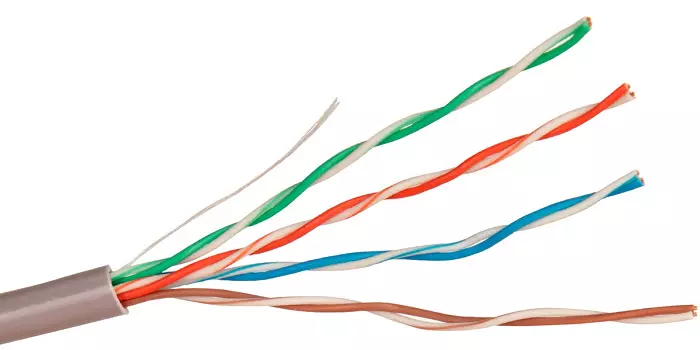 Кабель витая пара U/UTP 5e кат. 4 пары Exegate UTP4-C5e-CU-S26-IN-PVC-GY-305 26AWG(0.41 мм), медь, одножильный (solid), внутренний, PVC, серый, уп/305