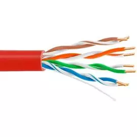 Кабель витая пара U/UTP 5e кат. 4 пары 5bites US5505-100A-RD UTP / SOLID / 24AWG / CCA / PVC / RED / 100M