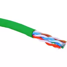 Кабель витая пара U/UTP 5e кат. 4 пары Eurolan 19C-U5-12GR-B305 24 AWG, нг(A)-HF, внутренней прокладки, зеленый, коробка 305 м