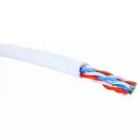 Кабель витая пара U/UTP 5e кат. 4 пары Eurolan 19C-U5-12WT-B305 24AWG(0.51 мм), медь, одножильный (solid), внутренний, LSZH, нг(A)-HF, белый, уп/305м