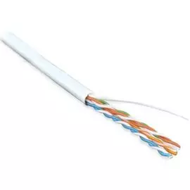 Кабель витая пара U/UTP 5e кат. 4 пары Hyperline UUTP4-C5E-S24-IN-LSZH-WH-100 24AWG(0.51 мм), медь,
